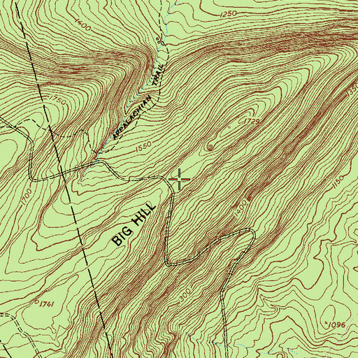 Topographic Map of Big Hill, PA