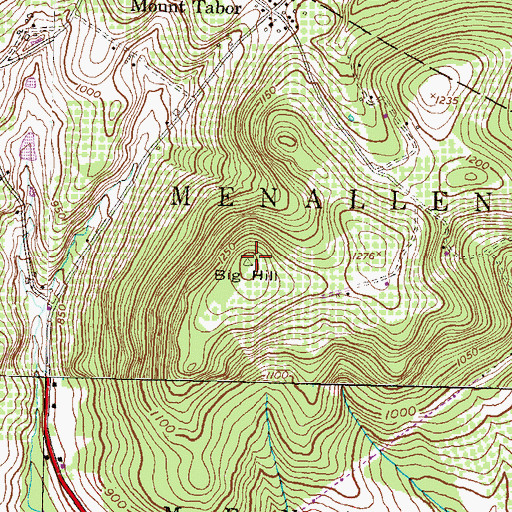 Topographic Map of Big Hill, PA