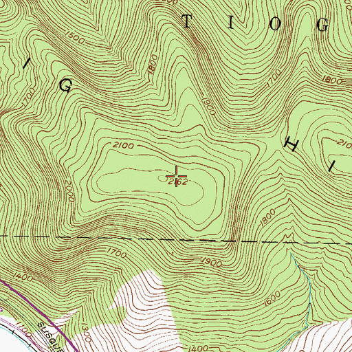 Topographic Map of Big Hill, PA