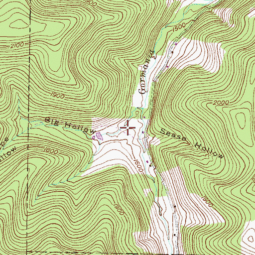 Topographic Map of Big Hollow, PA
