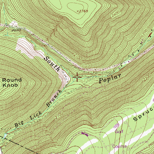 Topographic Map of Big Lick Branch, PA