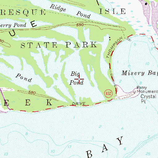 Topographic Map of Big Pond, PA