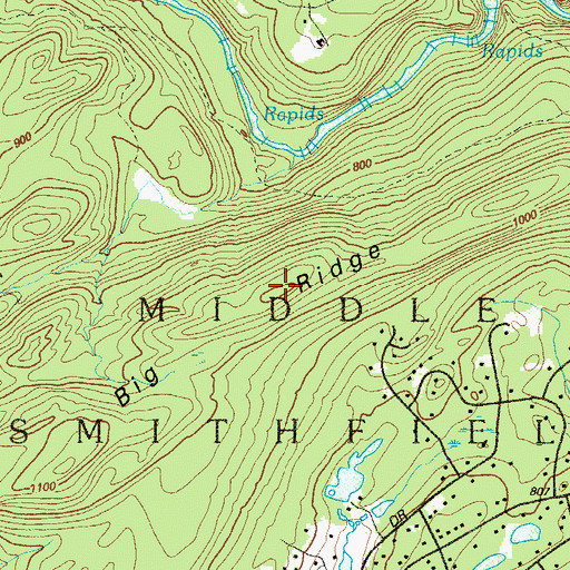 Topographic Map of Big Ridge, PA