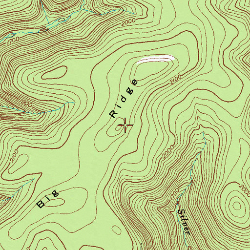 Topographic Map of Big Ridge, PA