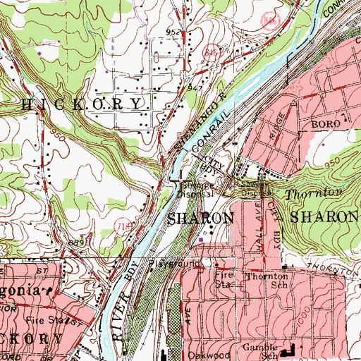 Topographic Map of Big Run, PA