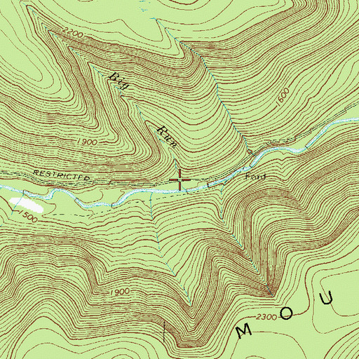 Topographic Map of Big Run, PA