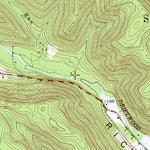 Topographic Map of Big Run, PA