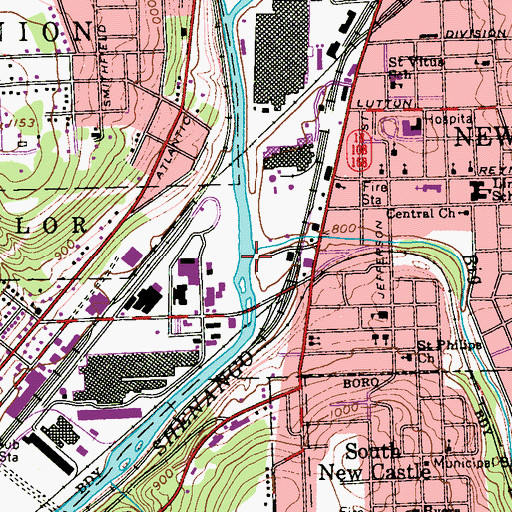 Topographic Map of Big Run, PA
