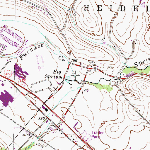 Topographic Map of Big Spring, PA
