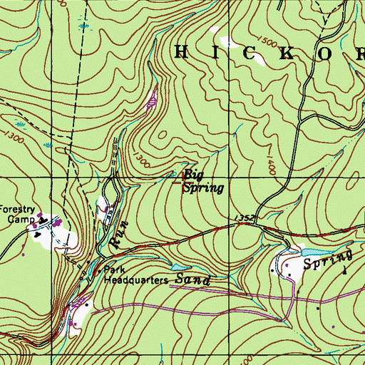 Topographic Map of Big Spring, PA