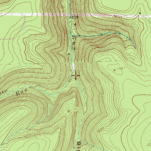 Topographic Map of Big Spring Draft, PA