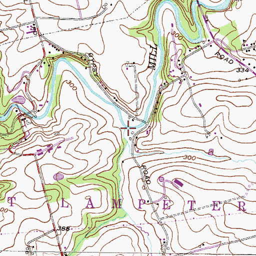 Topographic Map of Big Spring Run, PA