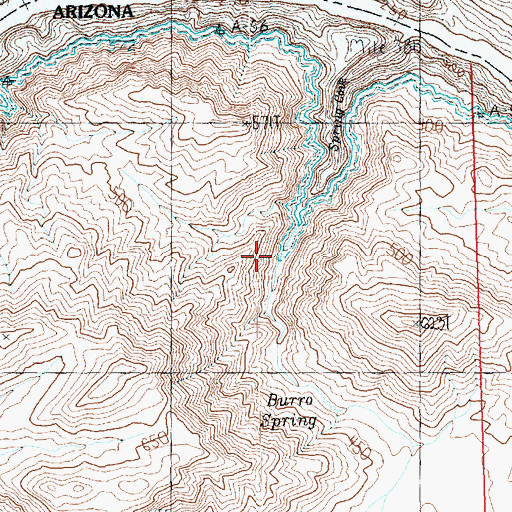 Topographic Map of Spring Canyon, AZ