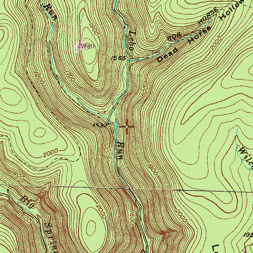 Topographic Map of Big Trestle Run, PA