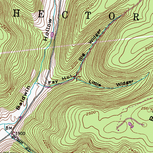 Topographic Map of Big Widger, PA