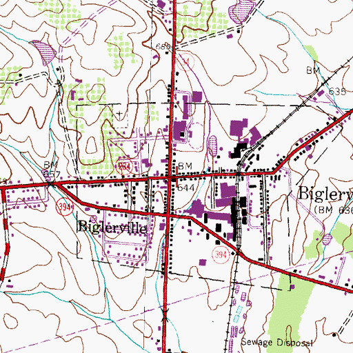Topographic Map of Biglerville, PA