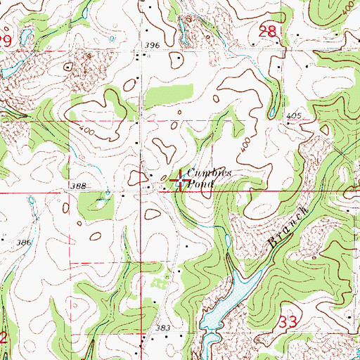 Topographic Map of Cumbies Pond, AL