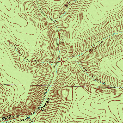 Topographic Map of Billings Branch, PA