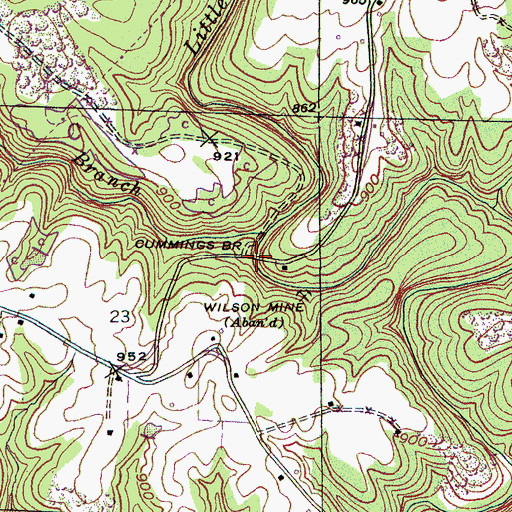 Topographic Map of Cummings Bridge, AL