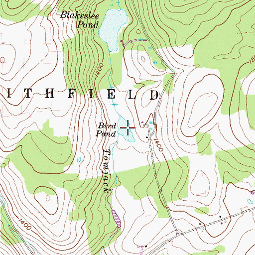 Topographic Map of Bird Pond, PA