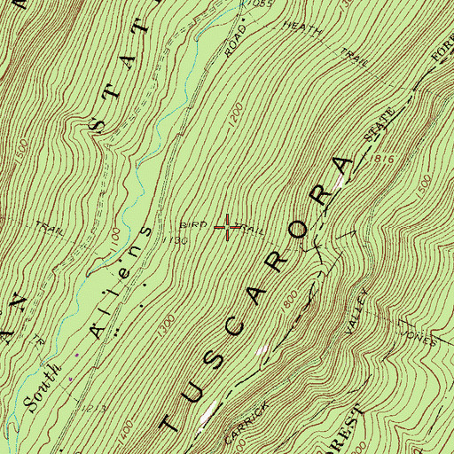 Topographic Map of Bird Trail, PA