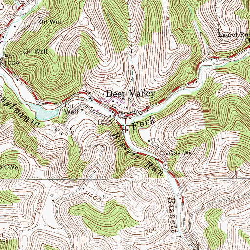 Topographic Map of Bissett Run, PA
