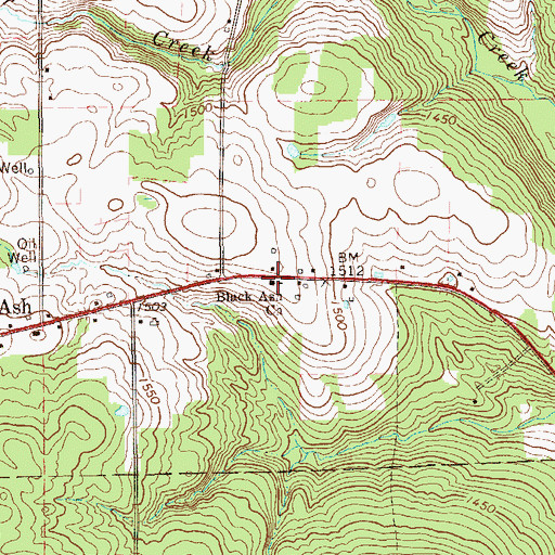 Topographic Map of Black Ash Church, PA