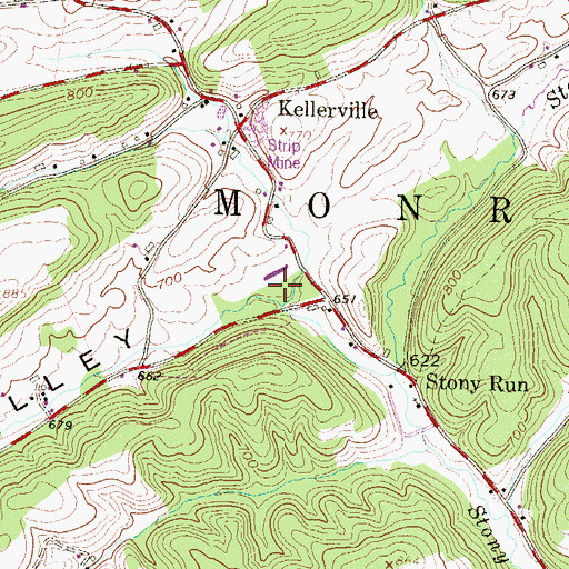 Topographic Map of Black Dog Valley, PA