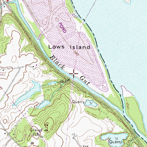 Topographic Map of Black Gut, PA