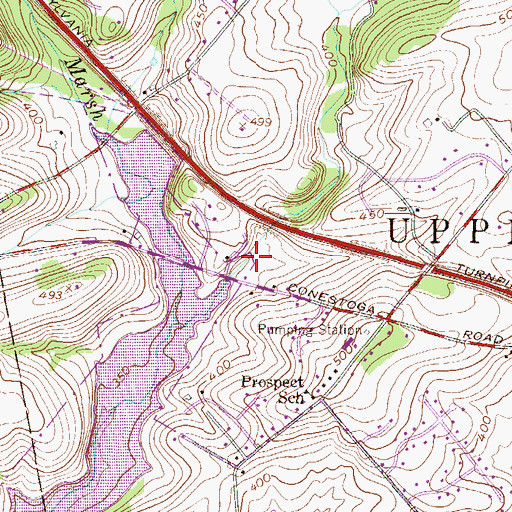 Topographic Map of Black Horse Creek, PA