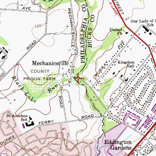 Topographic Map of Black Lake Run, PA