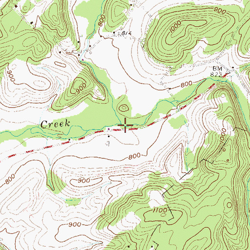 Topographic Map of Black Lick Run, PA