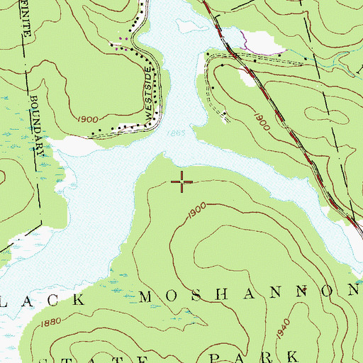 Topographic Map of Black Moshannon State Park, PA