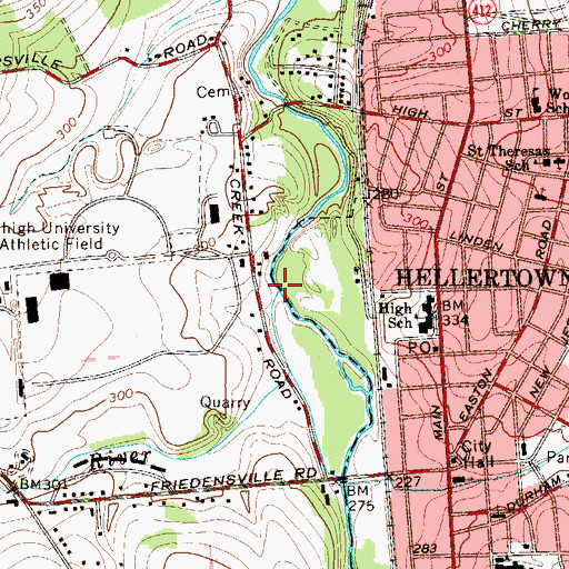 Topographic Map of Black River, PA