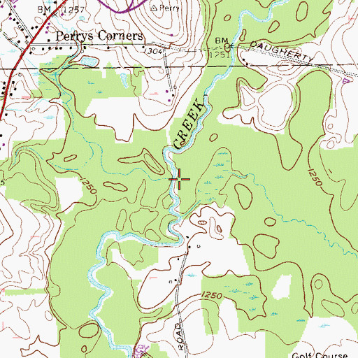 Topographic Map of Black Run, PA