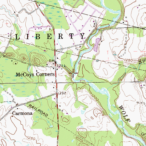 Topographic Map of Black Run, PA