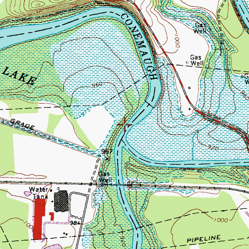 Topographic Map of Blacklick Creek, PA