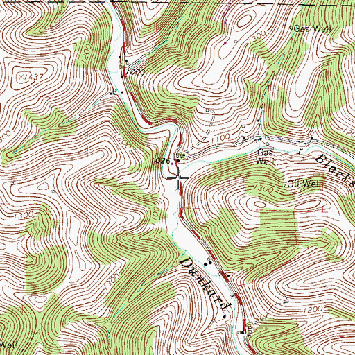 Topographic Map of Blacks Creek, PA