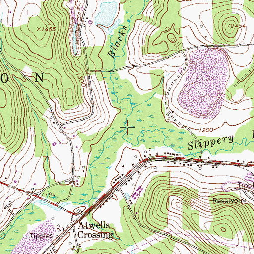 Topographic Map of Blacks Creek, PA