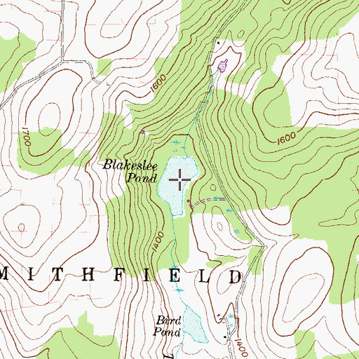 Topographic Map of Blakeslee Pond, PA