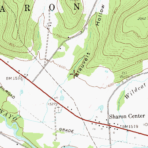 Topographic Map of Blauvelt Hollow, PA