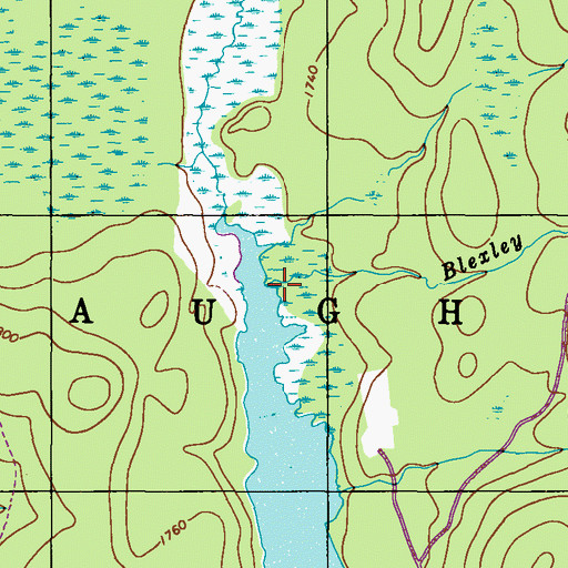 Topographic Map of Blexley Run, PA