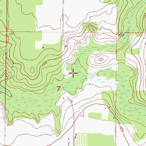Topographic Map of Cypress Branch, AL