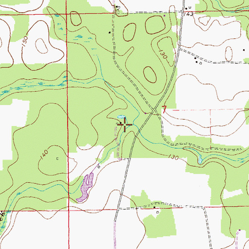 Topographic Map of Cypress Creek, AL