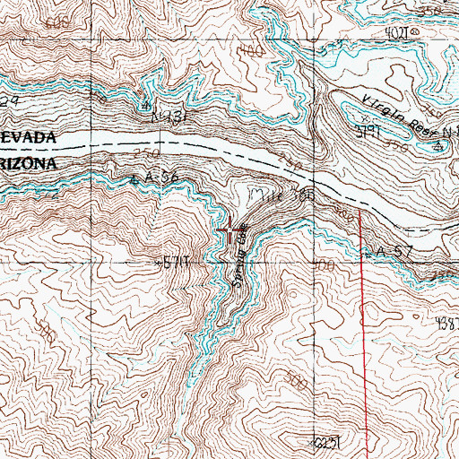 Topographic Map of Spring Cove, AZ