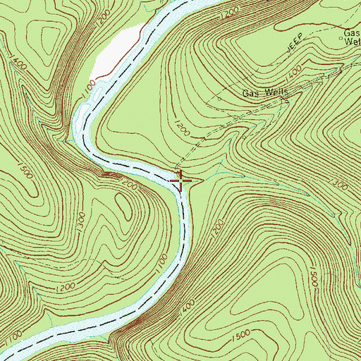 Topographic Map of Blyson Run, PA