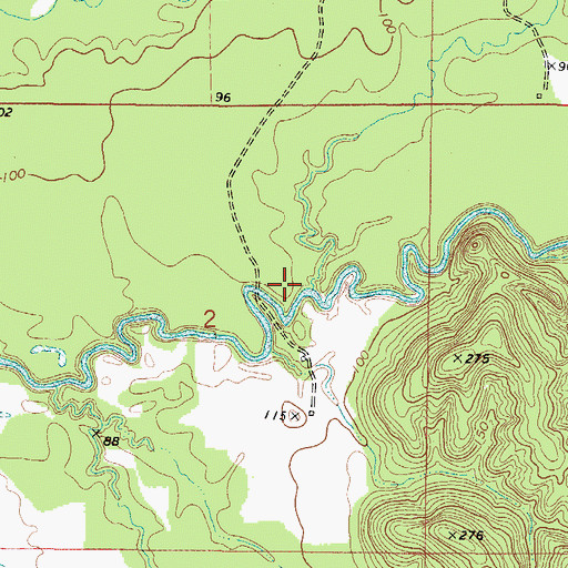Topographic Map of Cypress Creek, AL