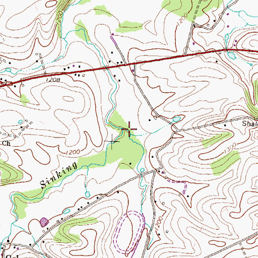 Topographic Map of Boal Gap Run, PA