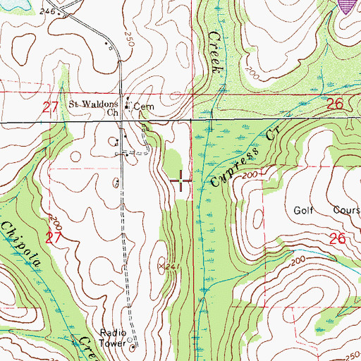 Topographic Map of Cypress Creek, AL