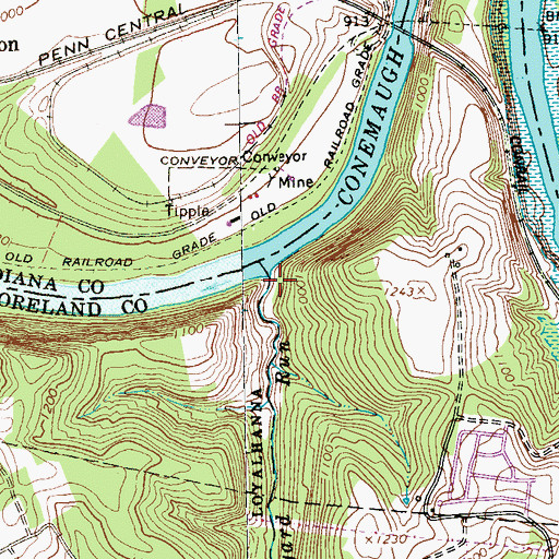 Topographic Map of Boatyard Run, PA